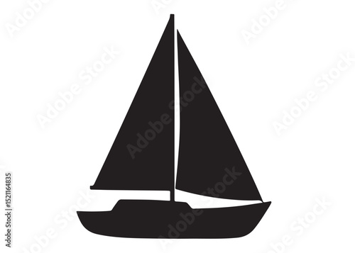 Sail boat logo silhouette vector design, sail boat logo icon silhouette, sailboat sailing ship logo vector illustration, sailboat and sailing ship vector silhouette logo design on white background