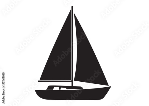 Sail boat logo silhouette vector design, sail boat logo icon silhouette, sailboat sailing ship logo vector illustration, sailboat and sailing ship vector silhouette logo design on white background