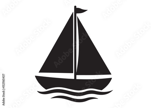 Sail boat logo silhouette vector design, sail boat logo icon silhouette, sailboat sailing ship logo vector illustration, sailboat and sailing ship vector silhouette logo design on white background