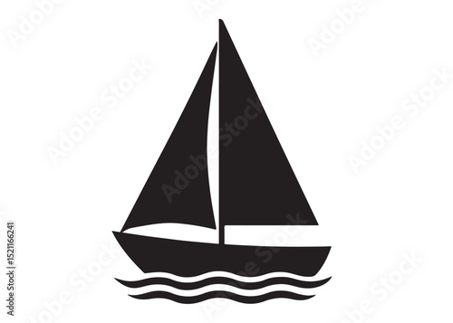 Sail boat logo silhouette vector design, sail boat logo icon silhouette, sailboat sailing ship logo vector illustration, sailboat and sailing ship vector silhouette logo design on white background
