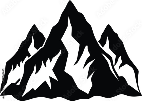 Mountain Range Silhouettes for Outdoor Design and Adventure Vector EPS