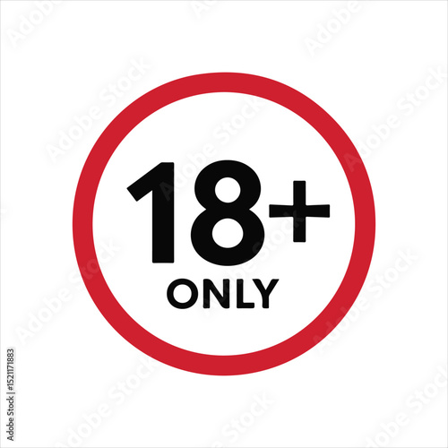 Free Download 18 Plus Only Sign: Age Restriction Symbol for Mature Content and Venues

 - GFXLoad