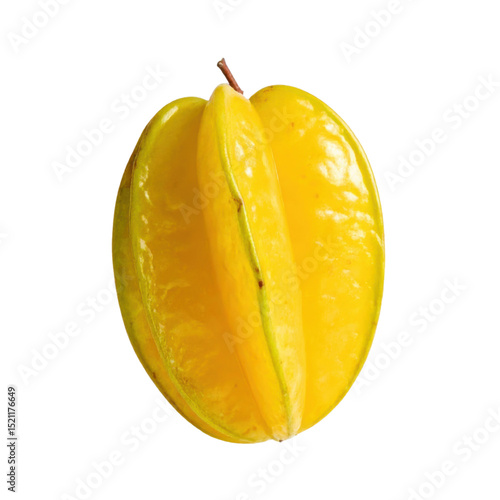 Yellow starfruit isolated on transparency background