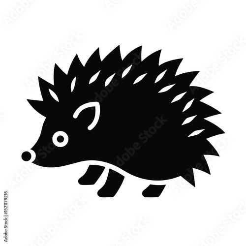 Hedgehog Icon Vector Flat and Clean Look Isolated on White Background