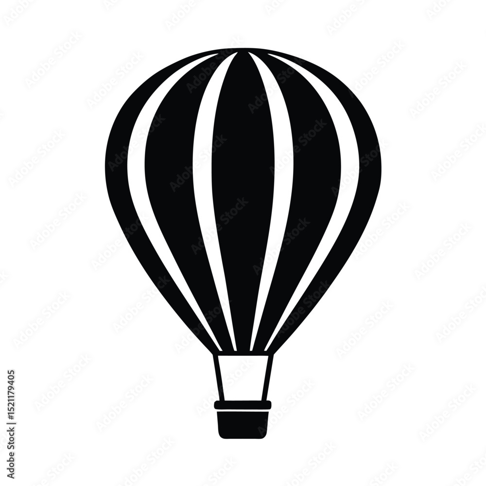 Obraz premium Hot Air Balloon Icon Vector Flat and Clean Look Isolated on White Background
