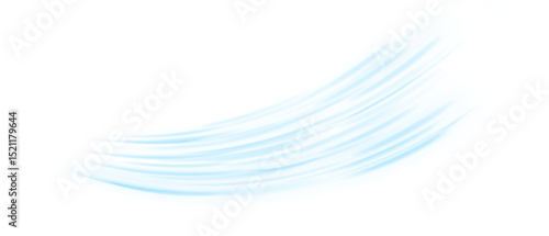 Tableau sur toile Png Air flow set of vector elements on a white background