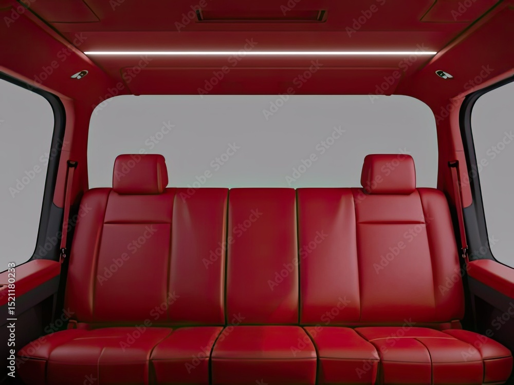 Obraz premium Red Leather Upholstery - Elegant Design Concept
