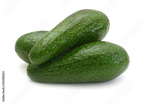 Canvas Print Fresh avocados on white background