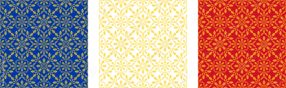 sun pattern collection. filipino background for decoration. vector illustration