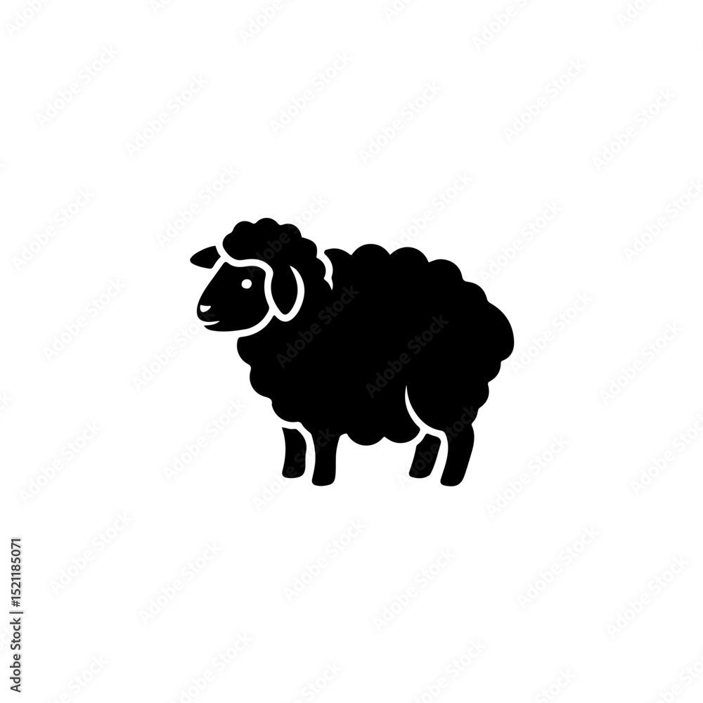Black sheep icon animal farm Black sheep icon animal farm
