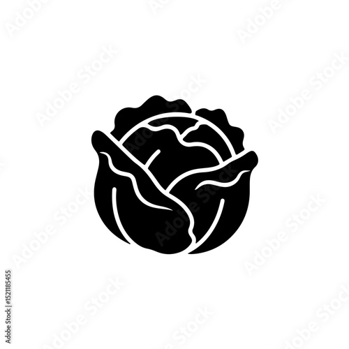 Dark cabbage icon for food apps