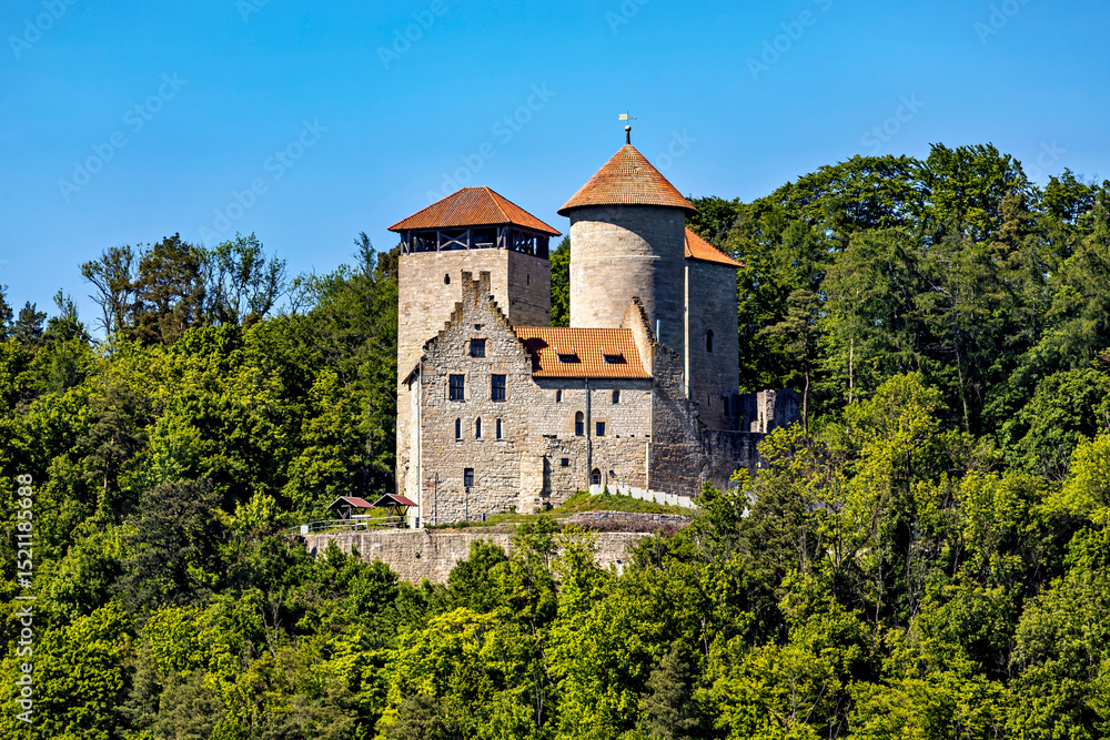 The Normannstein Castle in the Werra Valley in Thuringia The Normannstein Castle in the Werra Valley in Thuringia