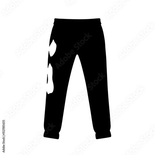 Dark gray sweatpants with dark spots