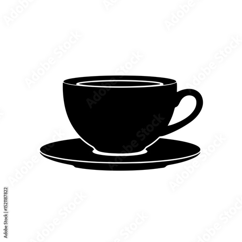 Simple cup of coffee on saucer