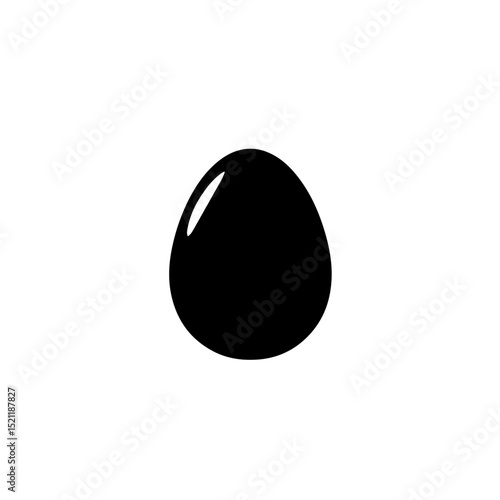 Simple dark gray egg icon