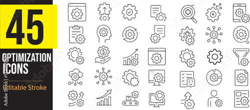 Settings Icon Collection – Solid Style Set Featuring Control Panel, Preferences, Gear, Adjustments, Setup, Optimization, Equalizer, Configuration, Operation, and Options.