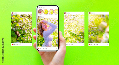 Carousel of social meadia posts