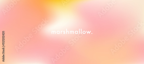Abstract pink cream gradient background. Light pink marshmallow vector banner. Pastel candy color gradient pattern. Blurred light fuzz color wide bg. Smooth mesh shape. Vector soft horizontal backdrop
