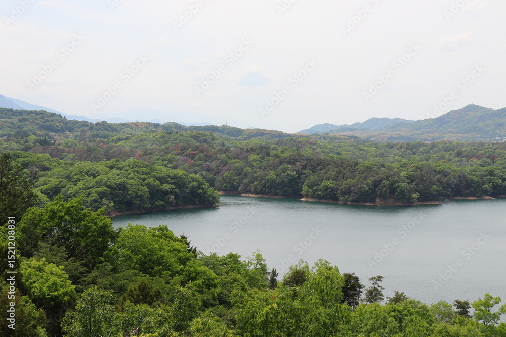 Fototapeta premium 日本最大級のため池 満濃池