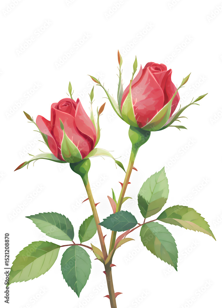 Red Rose with Transparent Background, Elegant Graphic Red Rose with Transparent Background, Elegant Graphic