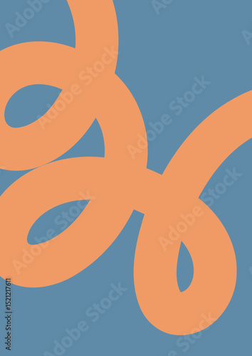 Minimalist Wavy Lines Abstract Poster Design