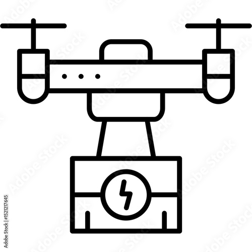 Electric Delivery Drones Icon