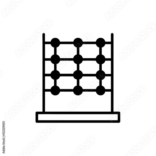 abacus icon on white background  