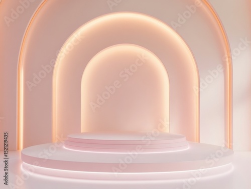 Premium interior with soft shadow background  empty room layout  minimalist architecture and modern design accents