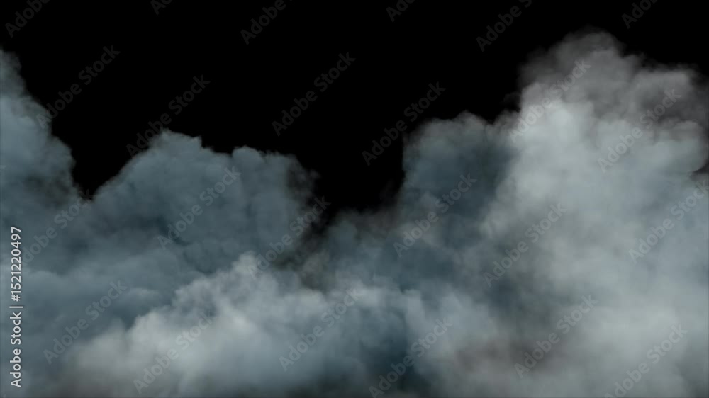Soft floating clouds gently drifting across sky on transparent background