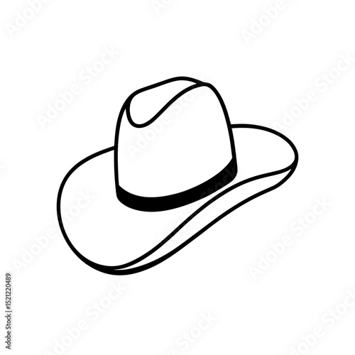 cowboy hat on white background  .svg