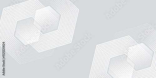 White background abstract art vector illustration with hexagon shape modern background. eps10