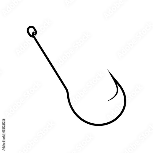fishing hook on white background  .svg
