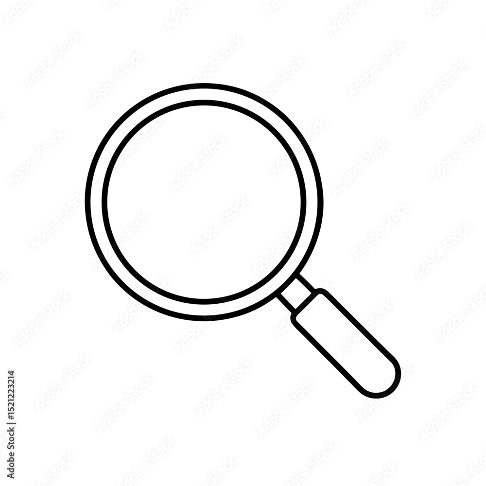magnifying glass icon on white background magnifying glass icon on white background