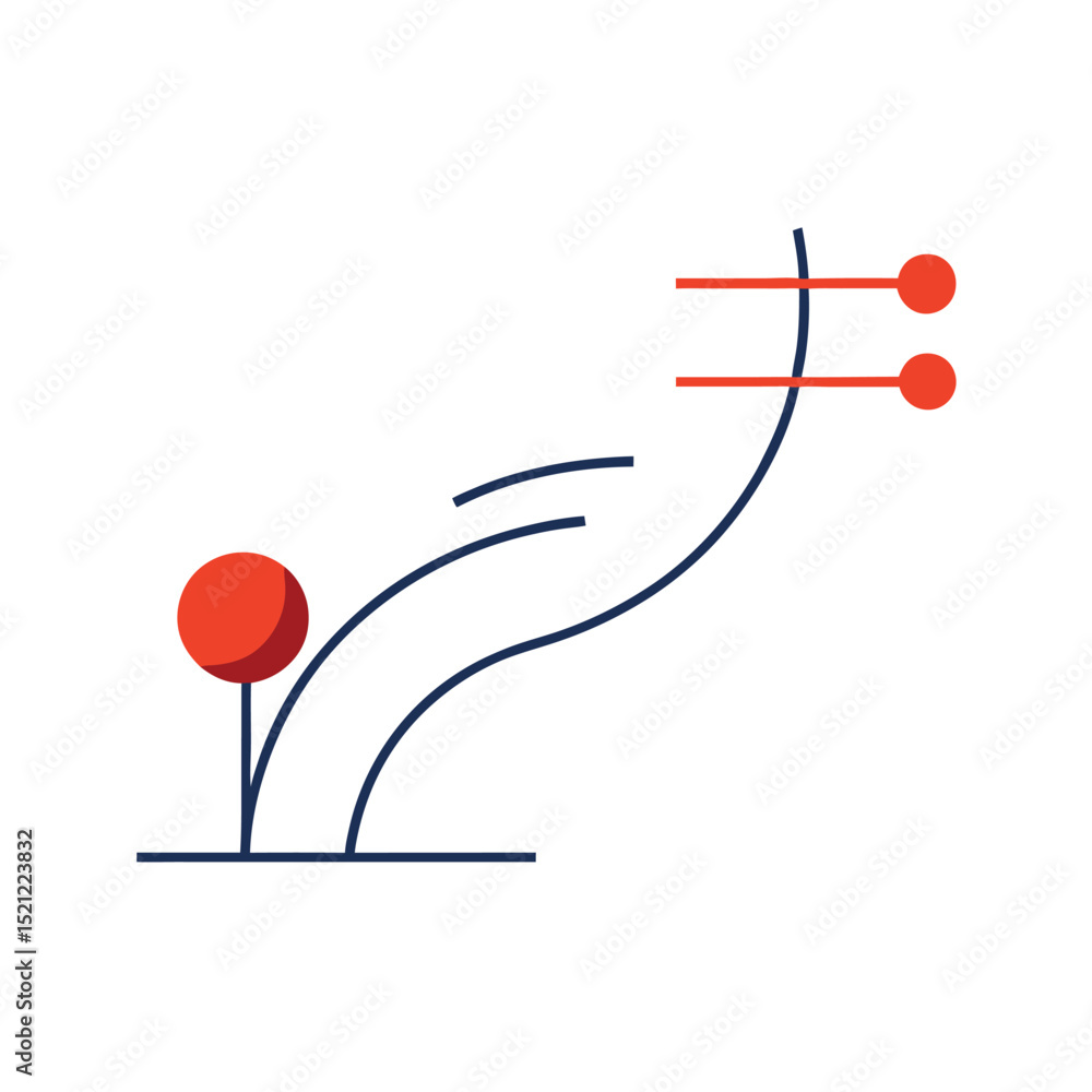 Kickoff Moment Simplified Vector Illustration Kickoff Moment Simplified Vector Illustration