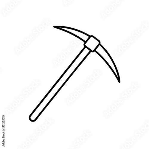 pickaxe tool on white background  .svg