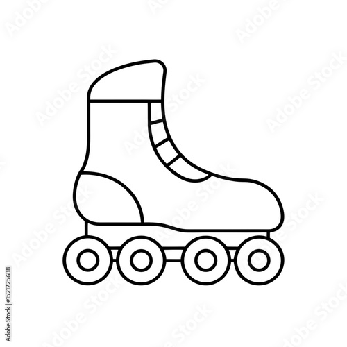 rollerblades on white background 
