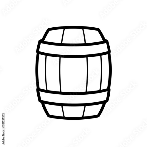 wooden barrel on white background  .svg