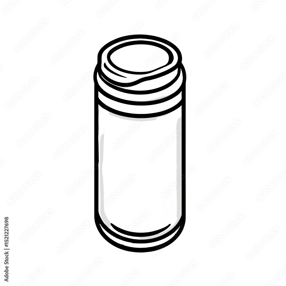 Fototapeta premium Empty jar illustration for packaging design and storage solutions