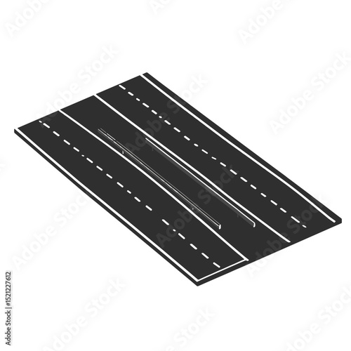 Highway illustration for transportation planning and road safety awareness
