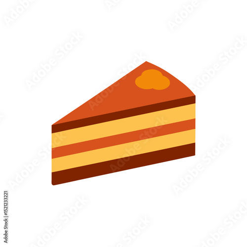 cake slice on white background  .svg