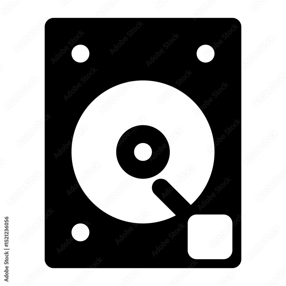 Hard Disk black glyph icon Hard Disk black glyph icon