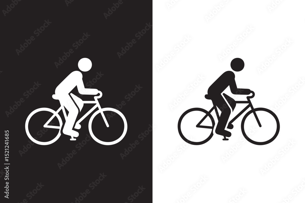 Fototapeta premium Cyclist Silhouette