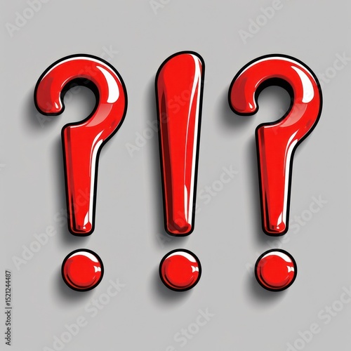 Red Question and Exclamation Marks