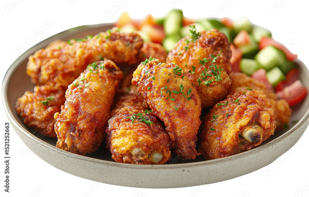 Fried chicken isolated on transparent background. PNG. Fried chicken isolated on transparent background. PNG.