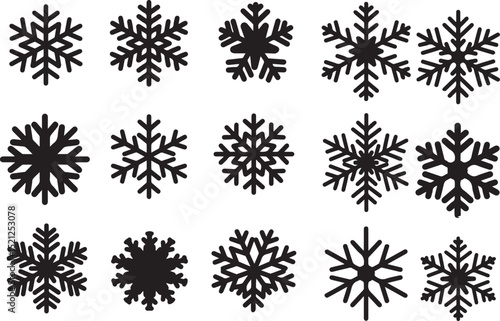 Snowflake vector winter snow christmas frost ice crystal design element holiday decorative free download