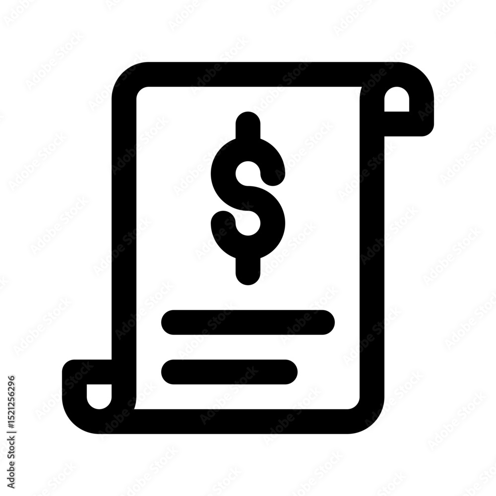 Bill icon. Great for medical apps, billing systems, or finance UI. Bill icon. Great for medical apps, billing systems, or finance UI.