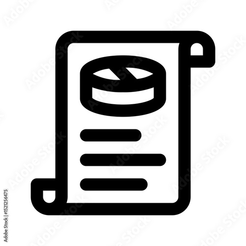 Recipe icon. Perfect for medical prescriptions or health apps.