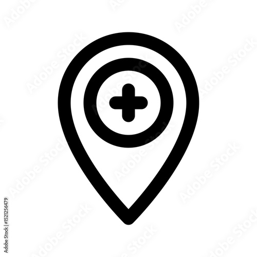 Healthcare location icon. Great for maps, apps, or medical signage. Free Download Healthcare location icon. Great for maps, apps, or medical signage. - GFXLoad