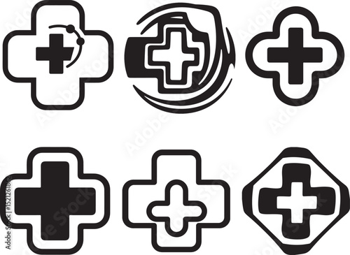 Medical Icons Set for Healthcare Professionals and Institutions, Collection of Medical Symbols in a Clean Design