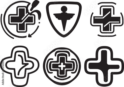 Medical Icons Set for Healthcare Professionals and Institutions, Collection of Medical Symbols in a Clean Design